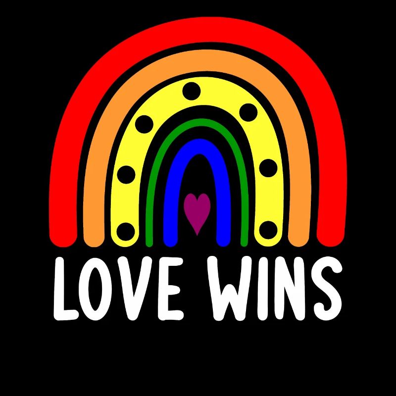 Liebe gewinnt Boho Regenbogen Friedenszeichen Pride Lesbian Ga
