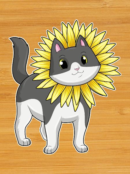 Cat Sunflower