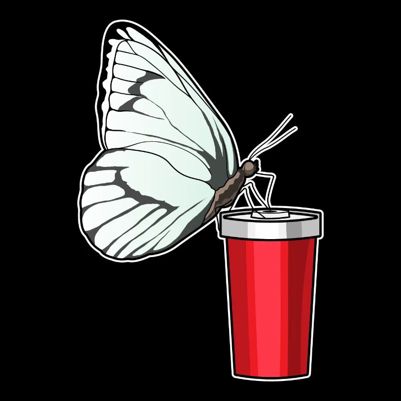 Tasse papillon à emporter