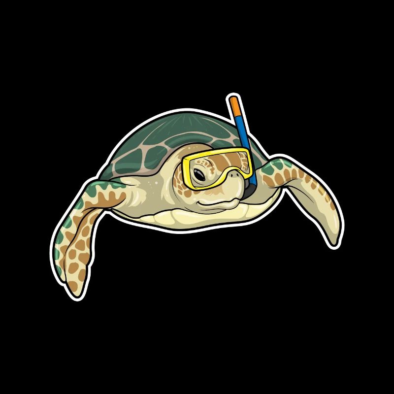 Turtle Diver Snorkel Diving