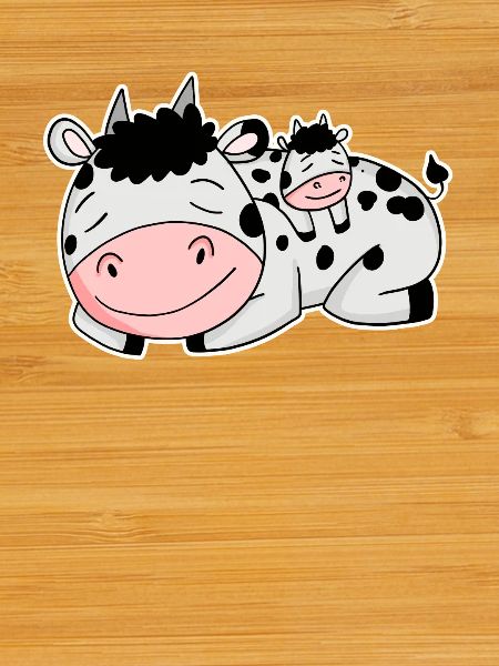 Vache avec bébé vache
