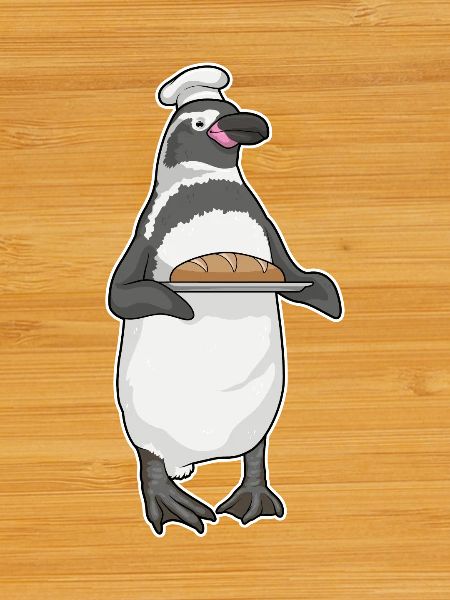 Penguin Baker Bread Baking