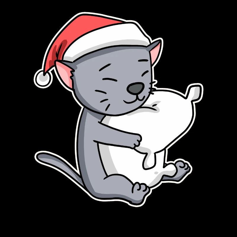 Korat Cat Chat Noël Sommeil Fatigué