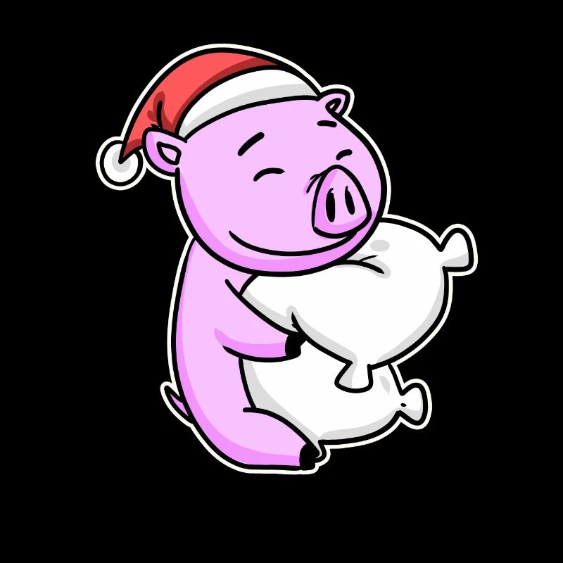 Cochon Noël Sommeil Sommeil Sommeil