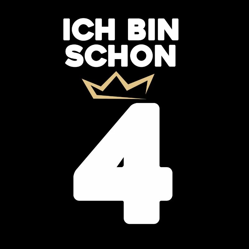4 Geburtstag - 4 Jahre mit Krone