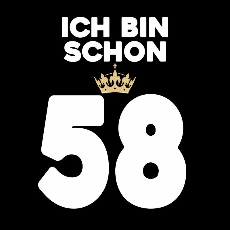 58. Geburtstag Geschenk - 58 Jahre mit Krone