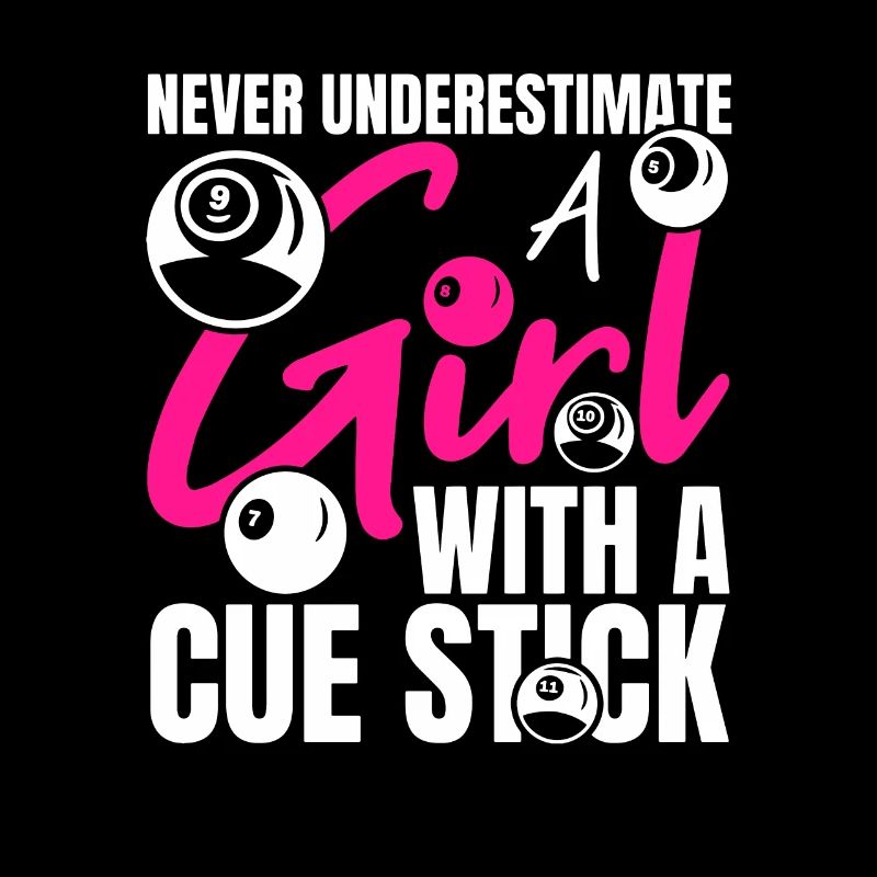 Mädchen mit Billardqueue