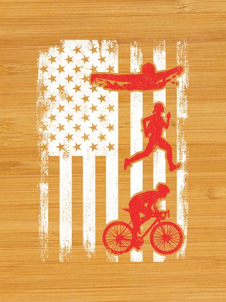 Patriotic triathlete