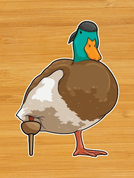 Duck Pirate Wooden leg