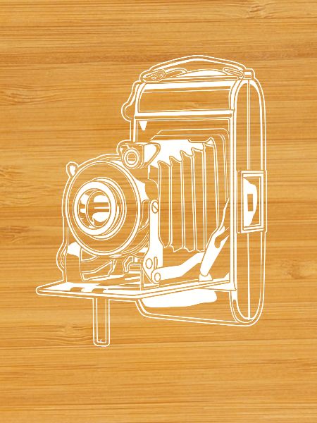 Old-fashioned photo camera