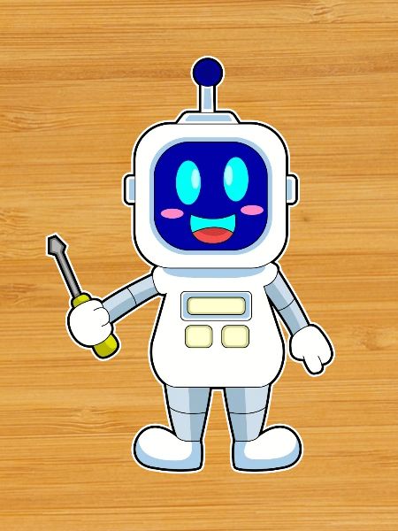 Robot Mechanic Screwdriver Workshop