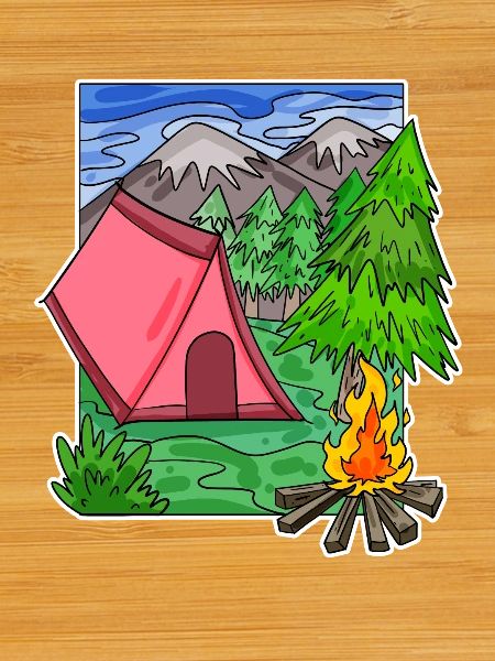 Camping Camping Motif