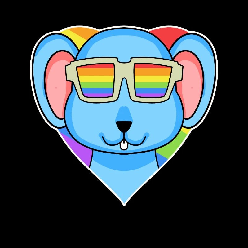 Gay Regenbogen Herz Tier Maus