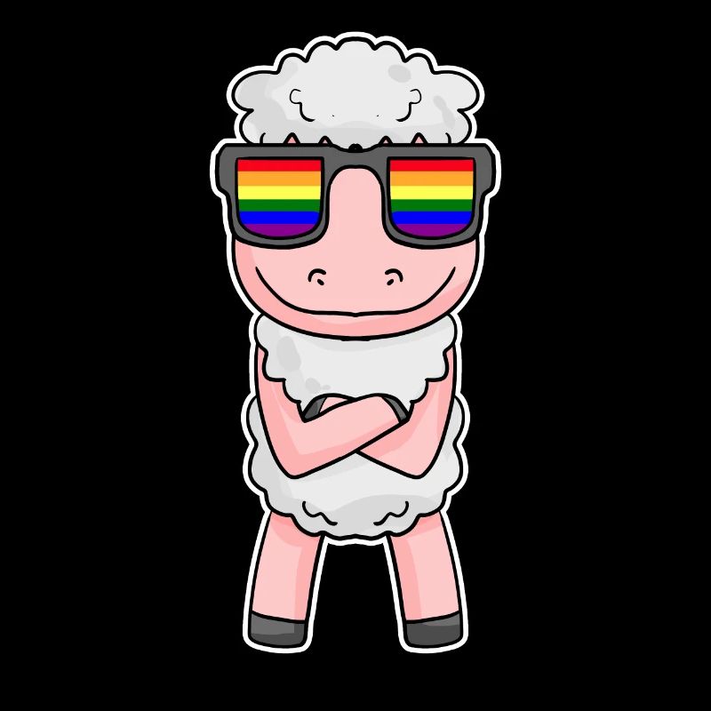 Gay Rainbow - Sheep with glasses