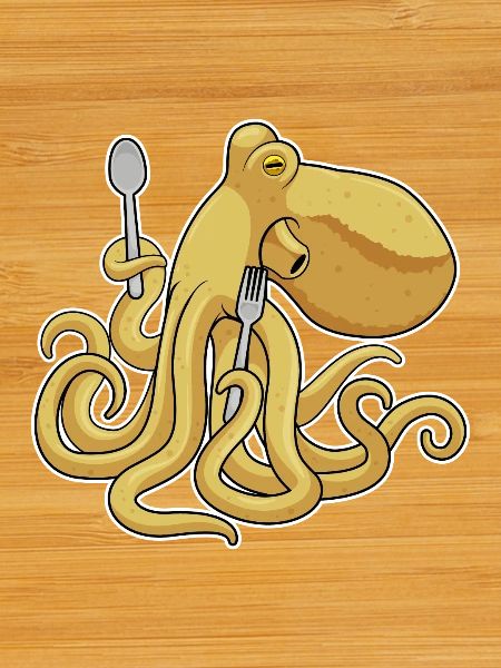 Octopus Cutlery Cooking Kitchen