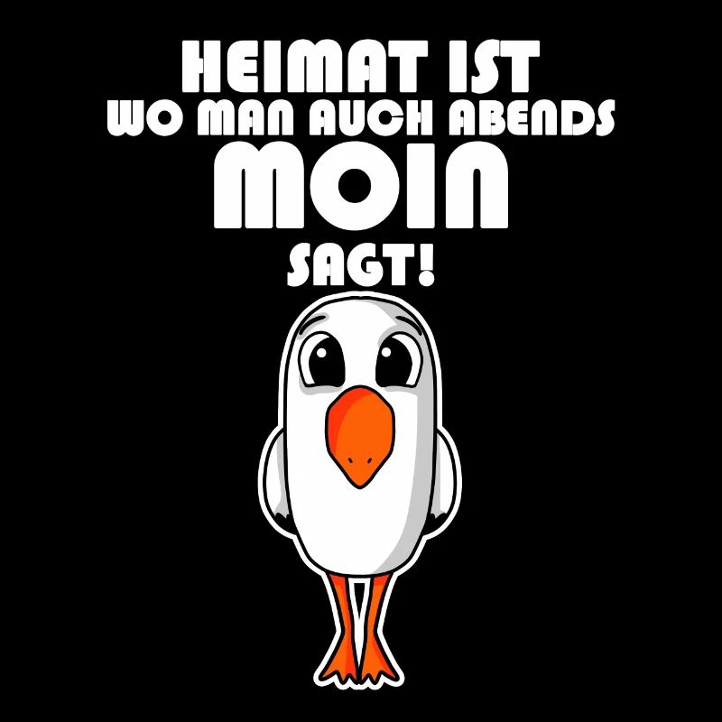 Nordsee Plattdeutsch Spruch Moin Möwe
