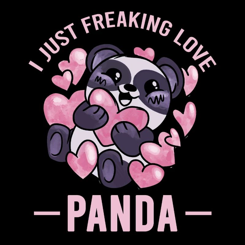 J’adore le Panda – Cœurs de panda mignons