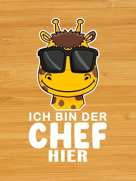 Cool Giraffe Chef Spruch