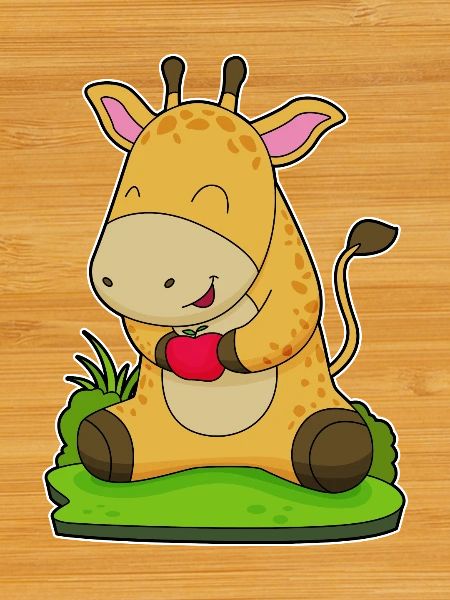 Giraffe Apfel 