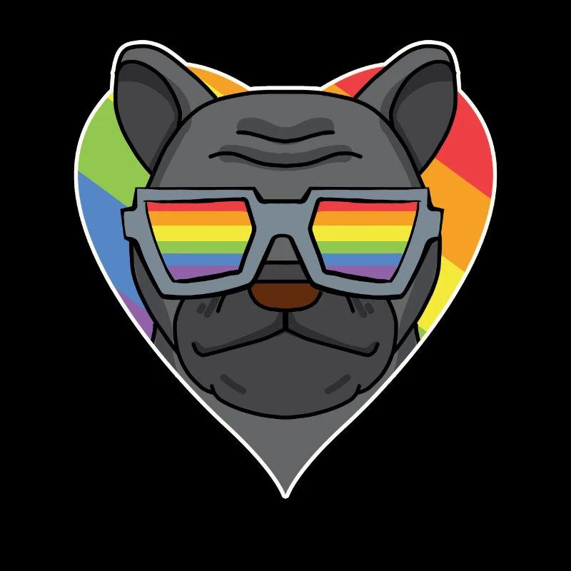 Arc-en-ciel - Chien bouledogue français