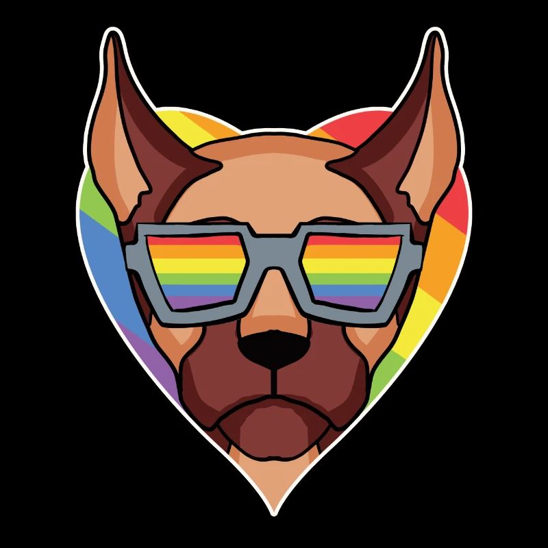 Rainbow - Dog with glasses - Great Dane