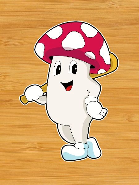 Mushroom Baseball Baseball Bat