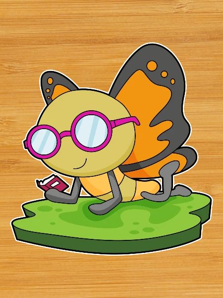 Butterfly Nerd Book Glasses