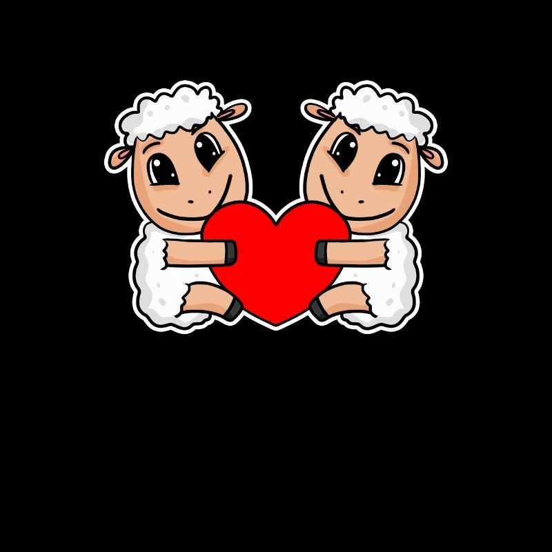 Sheep Heart Love Sheep