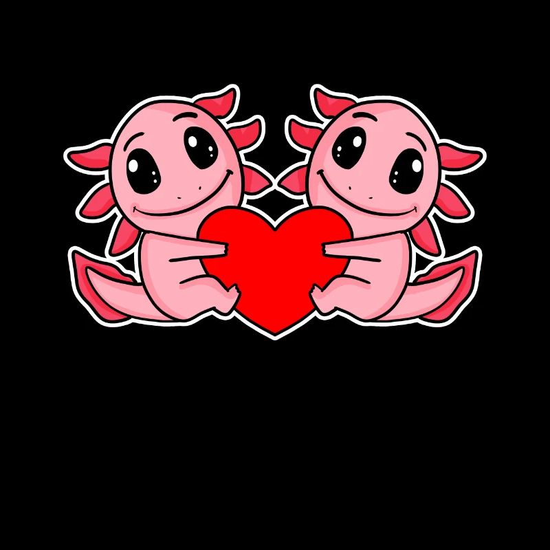 Axolotl Heart Love