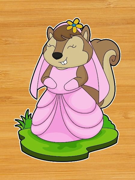 Squirrel Bridal Veil Wedding