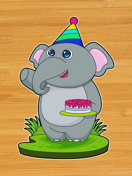 Elephant Birthday Cake