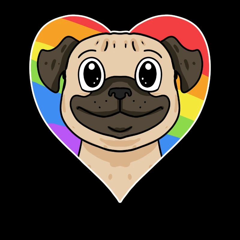 Regenbogen - Hund mit Herz