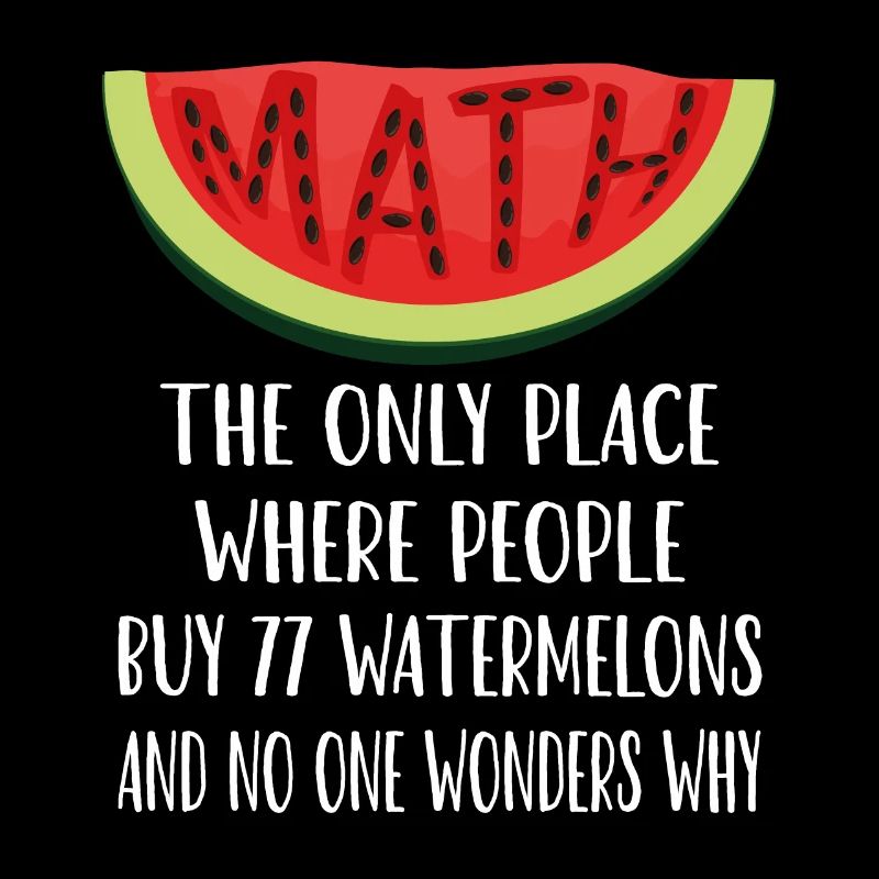 Mathématiques et pastèques amusants