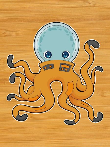 Octopus Astronaut Space