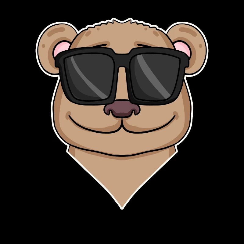 Ours brun cool avec des lunettes de soleil