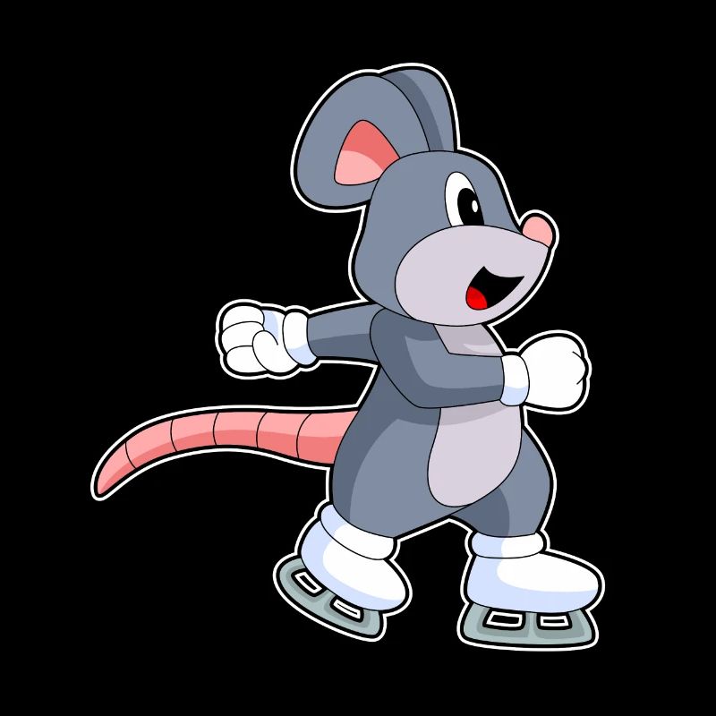 Maus Eislaufen Schlittschuhe