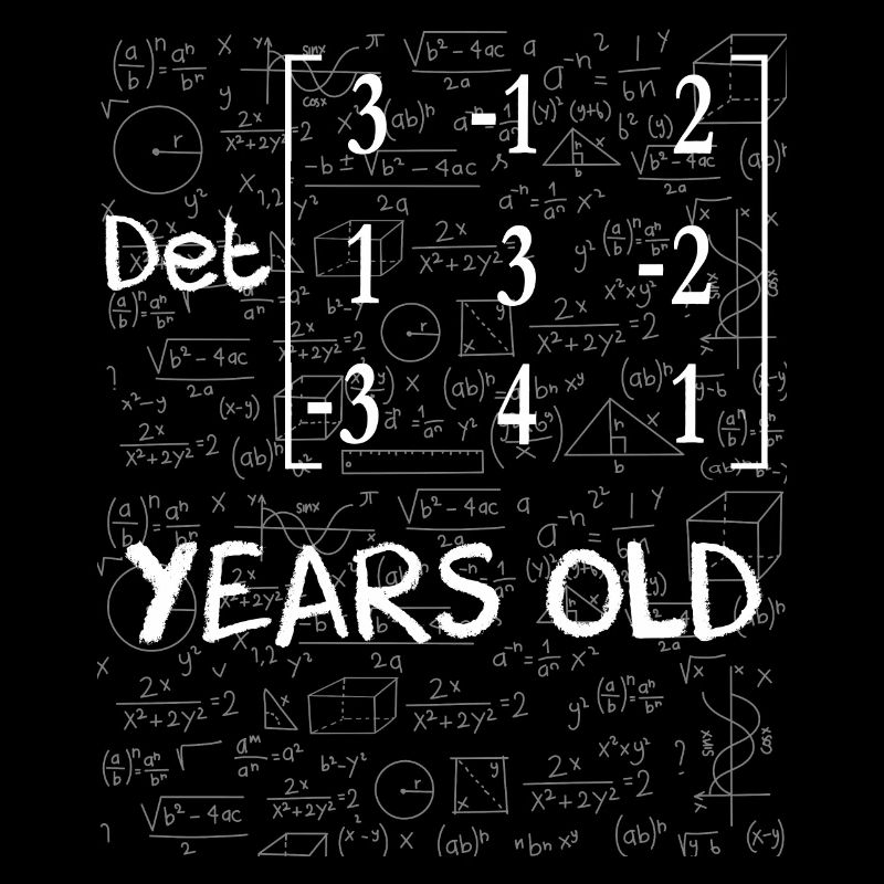 54th birthday 54 years matrix determinant