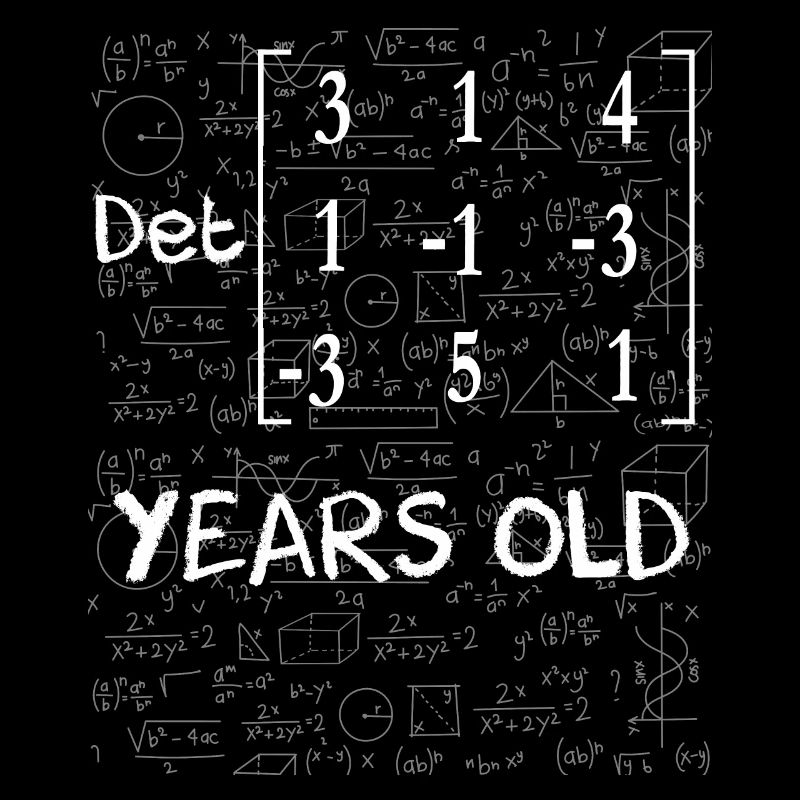 58th birthday 58 years matrix determinant