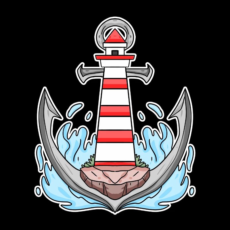 Anchor Lighthouse Mix Motif