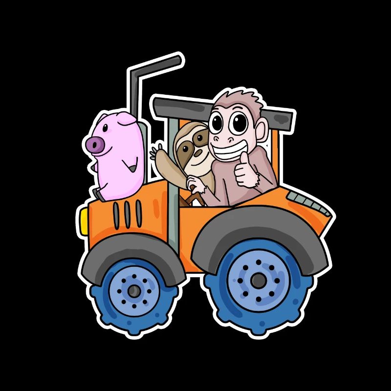 Tracteur Tracteur Animaux mignons