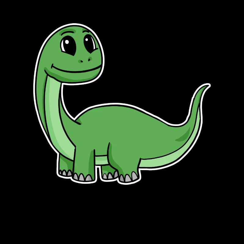 Petit dinosaure vert mignon