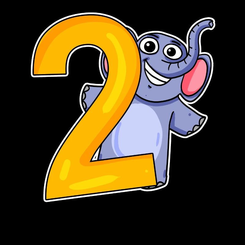2 års fødselsdag 2 år med dyremotiv - to