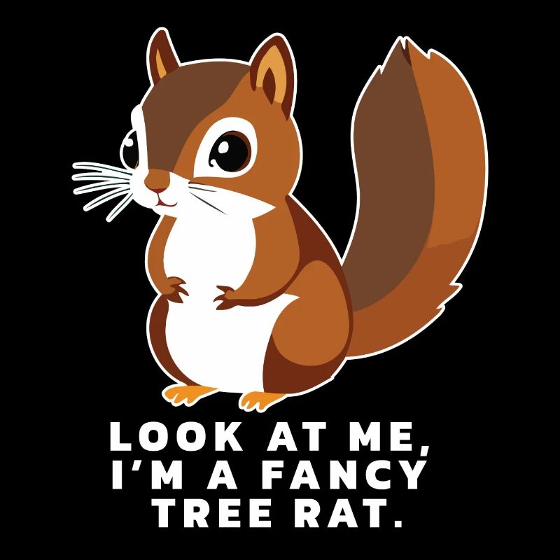 Eichhörnchen mit lustigem Spruch