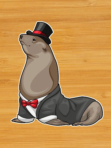 Seal Groom Top Hat Wedding