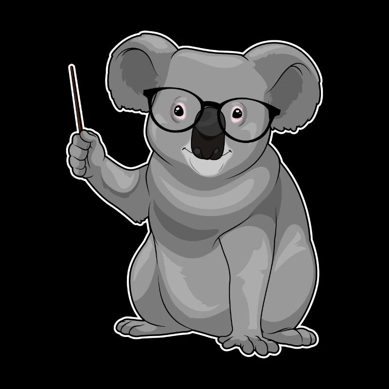 Koala Lehrer Zeigestab Schule