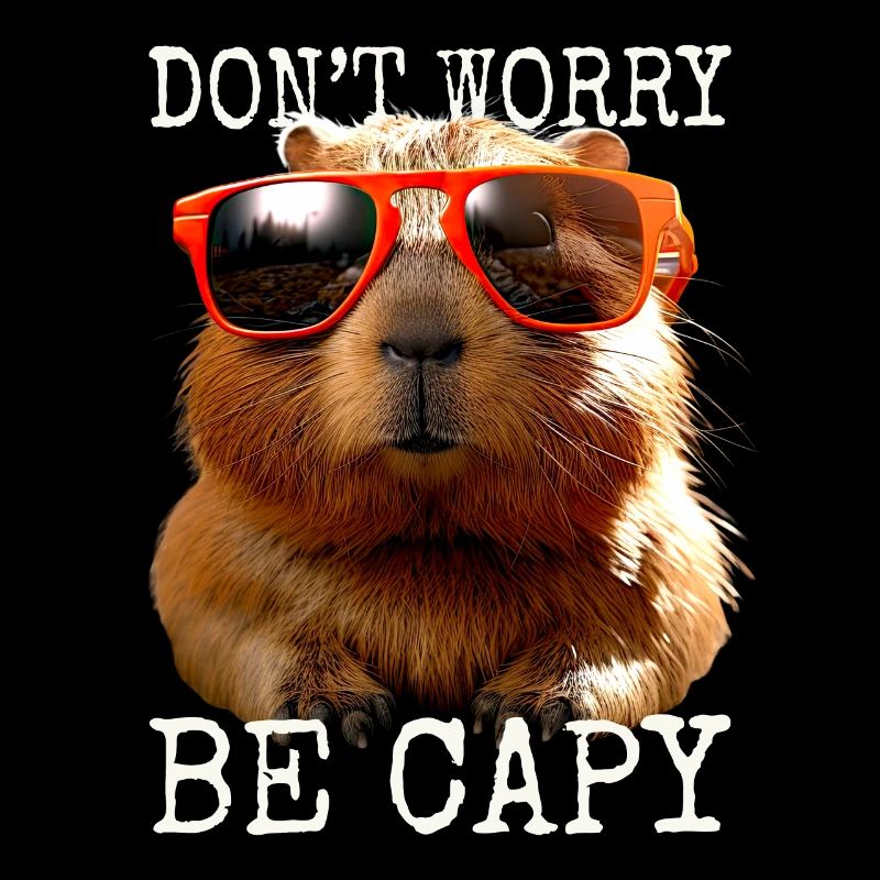 Capybara Dont Worry Be Capy Capybara Rodent