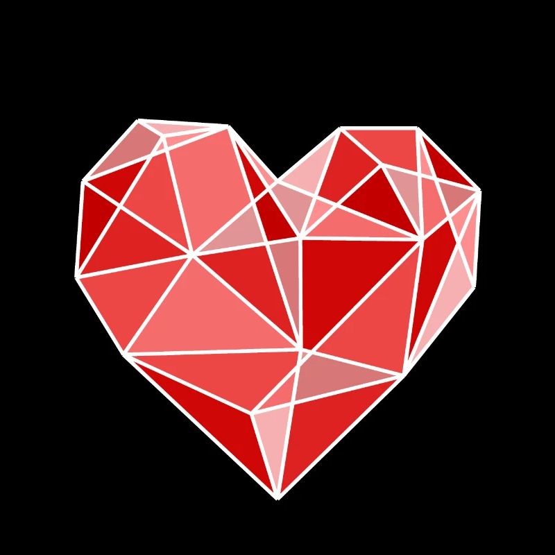 Polygon Herz Valentin Romantik Liebe Herzen