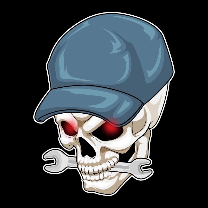 Skull Mechanic Wrench Workshop