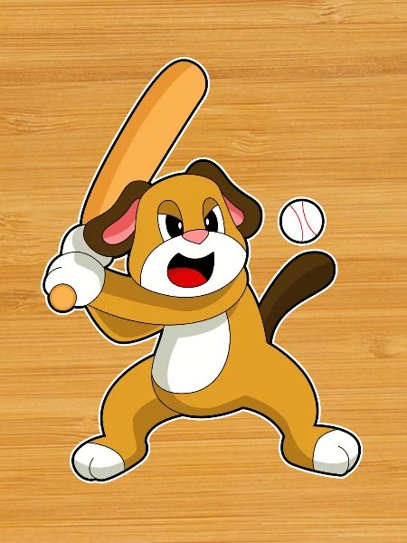 Hund Baseball Baseballschläger