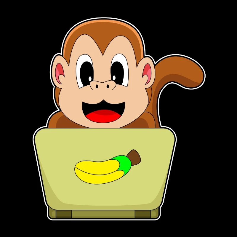 Ordinateur portable singe